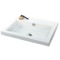 Drop In Sink, Self Rimming, White Ceramic, Rectangular